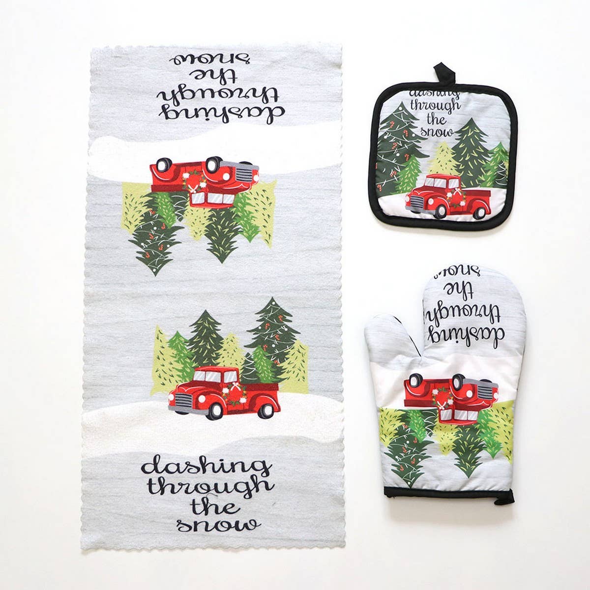 CHRISTMAS SERIES SCALDING GLOVES THREE-PIECE SET