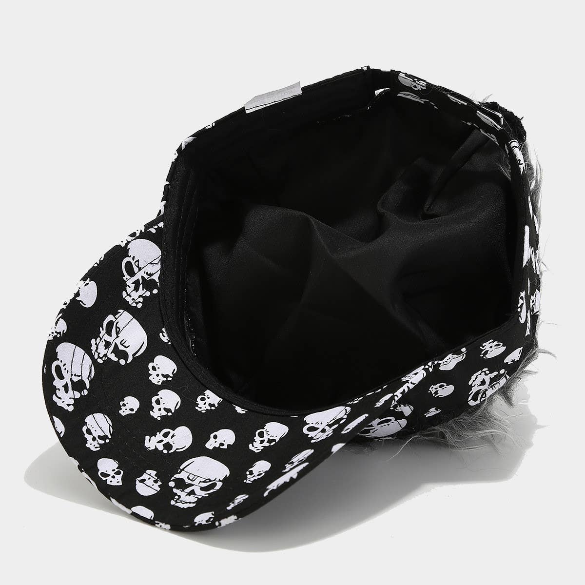 HALLOWEEN SKULL PERSONALIZED WIG BASEBALL CAP_CWAB2928