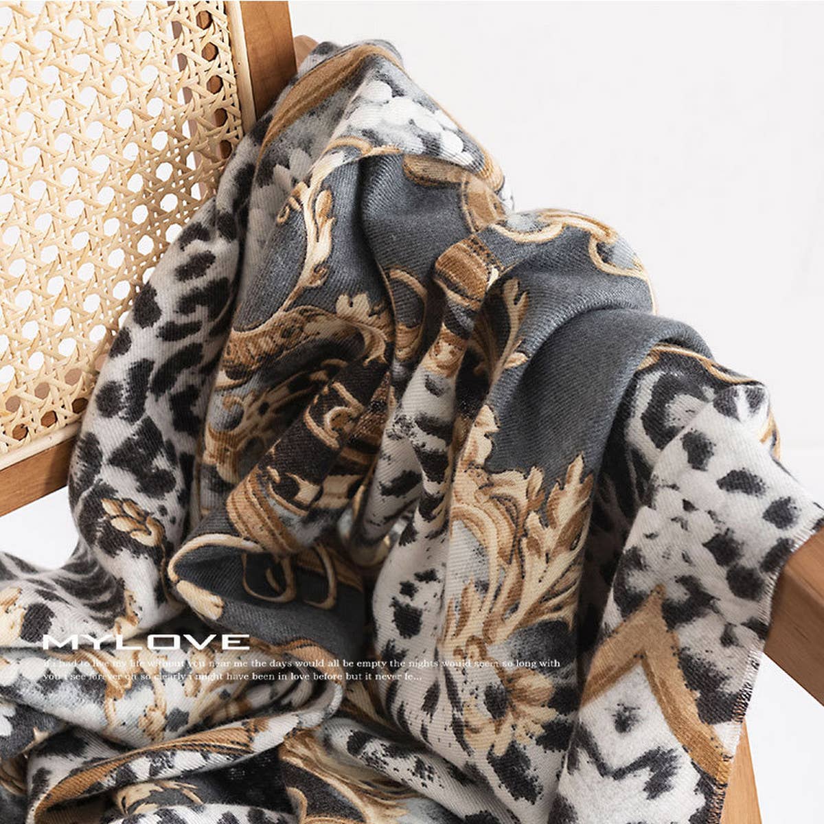Leopard Print Scarf - Chic Warm Shawl for Women