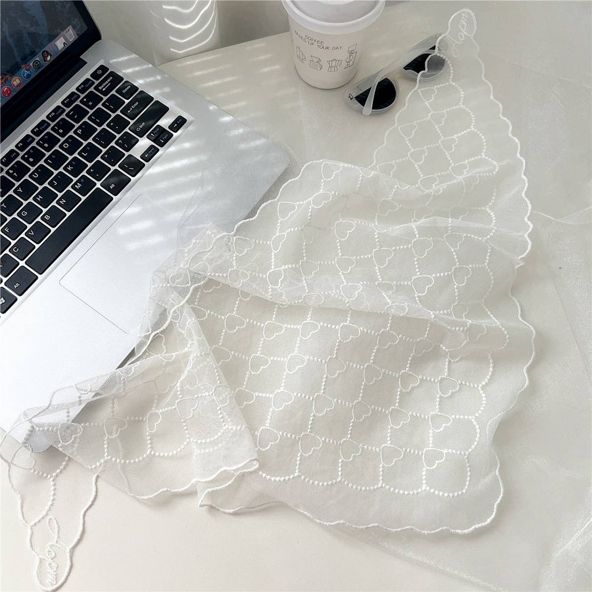 Heart Lace Triangle Scarf-Sun Protection Neck Wrap