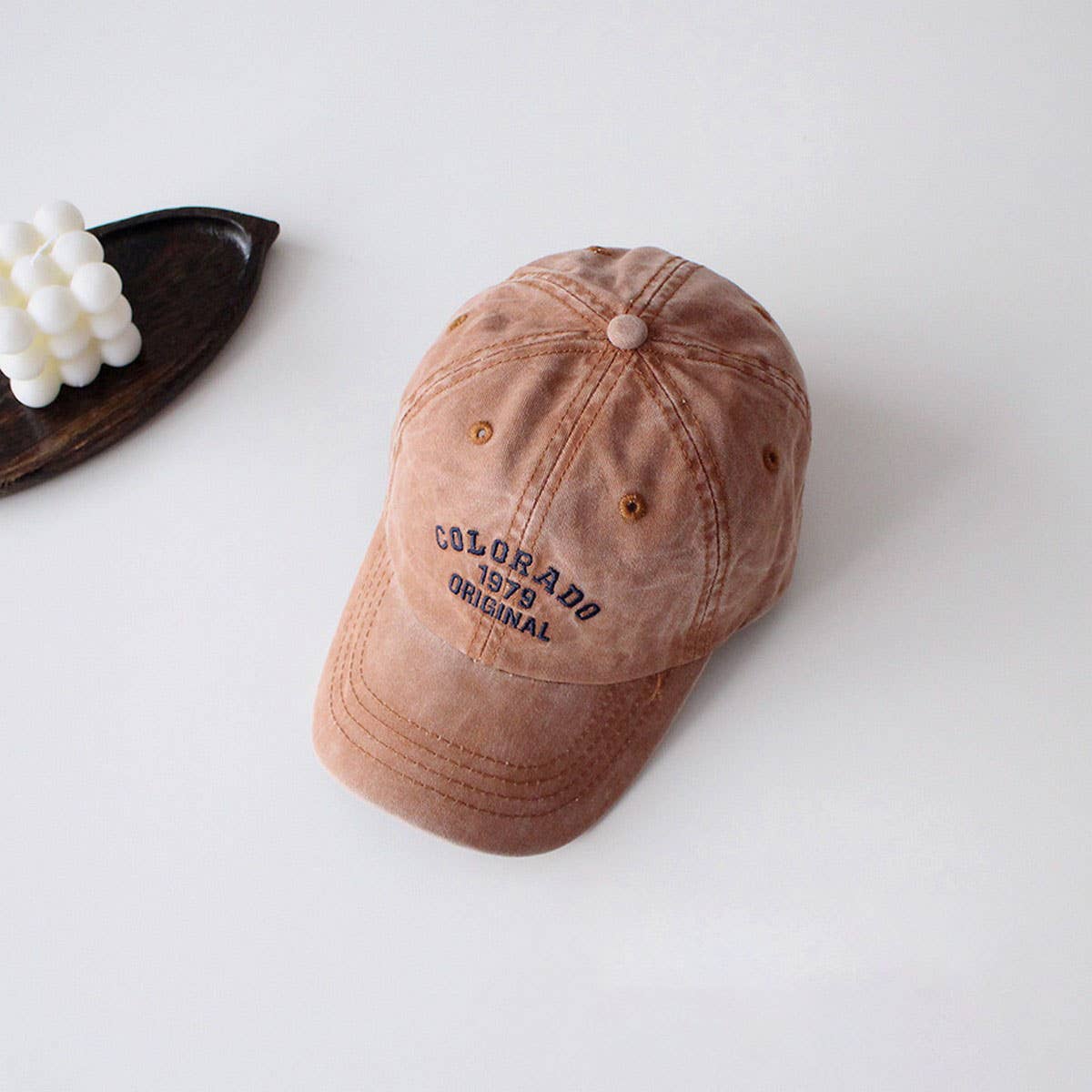 Kids Vintage Washed Letter Baseball Cap CWAH2884