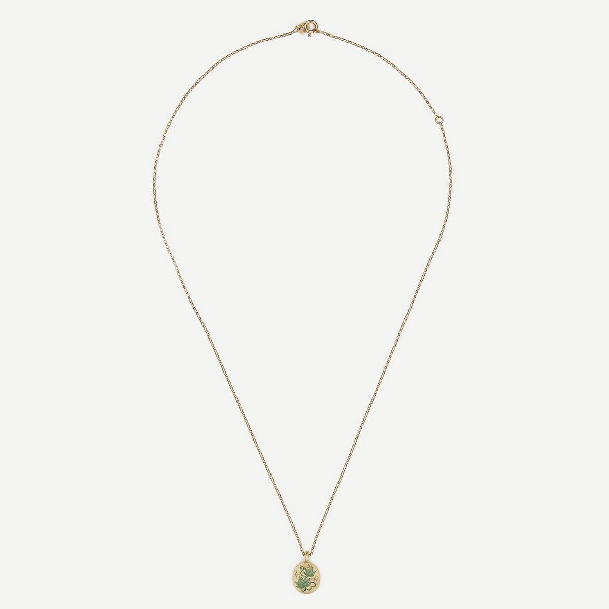 Stainless steel hand-painted flower necklace_CWMM5661