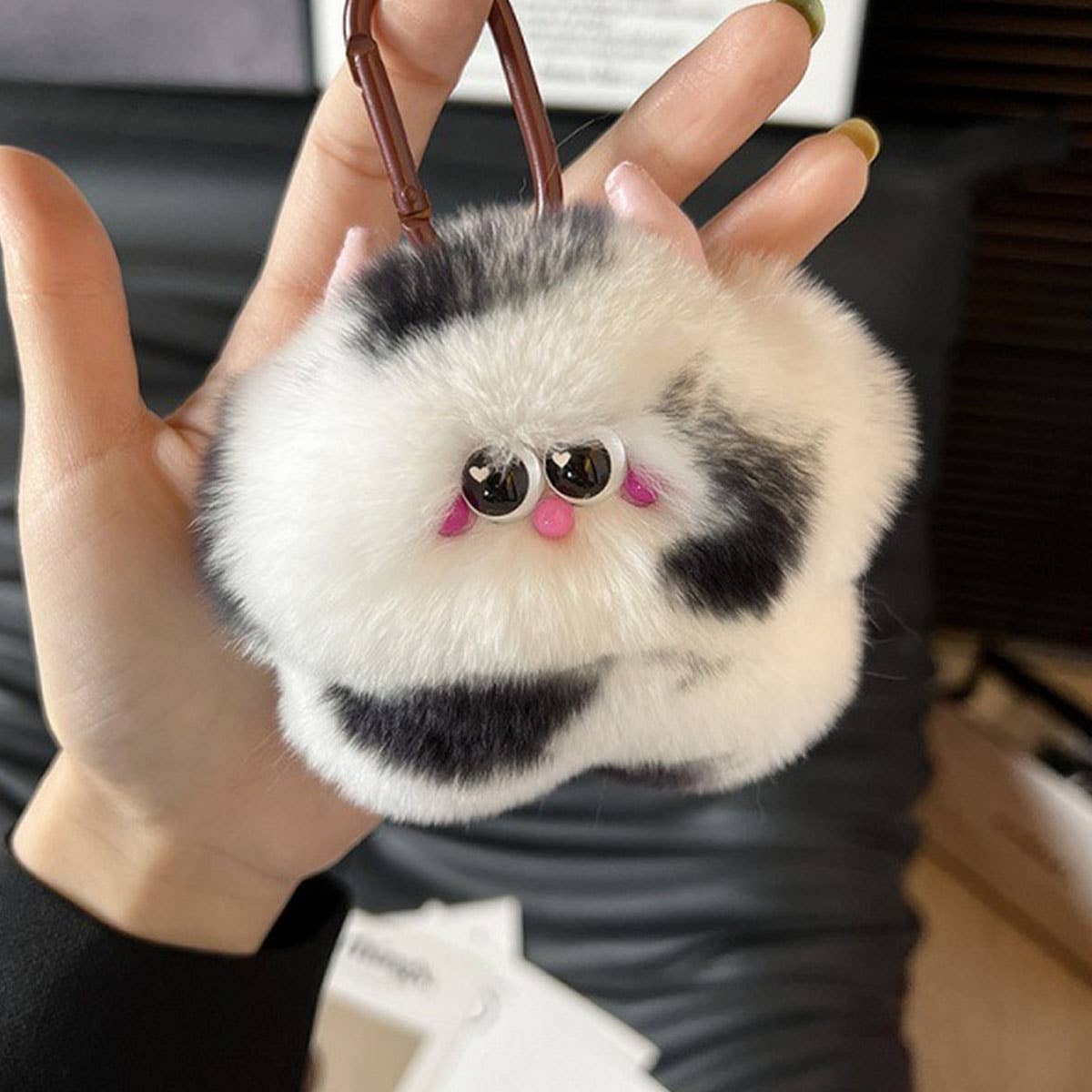 CUTE CALF CAR KEYCHAIN BAG PLUSH PENDANT GIFT