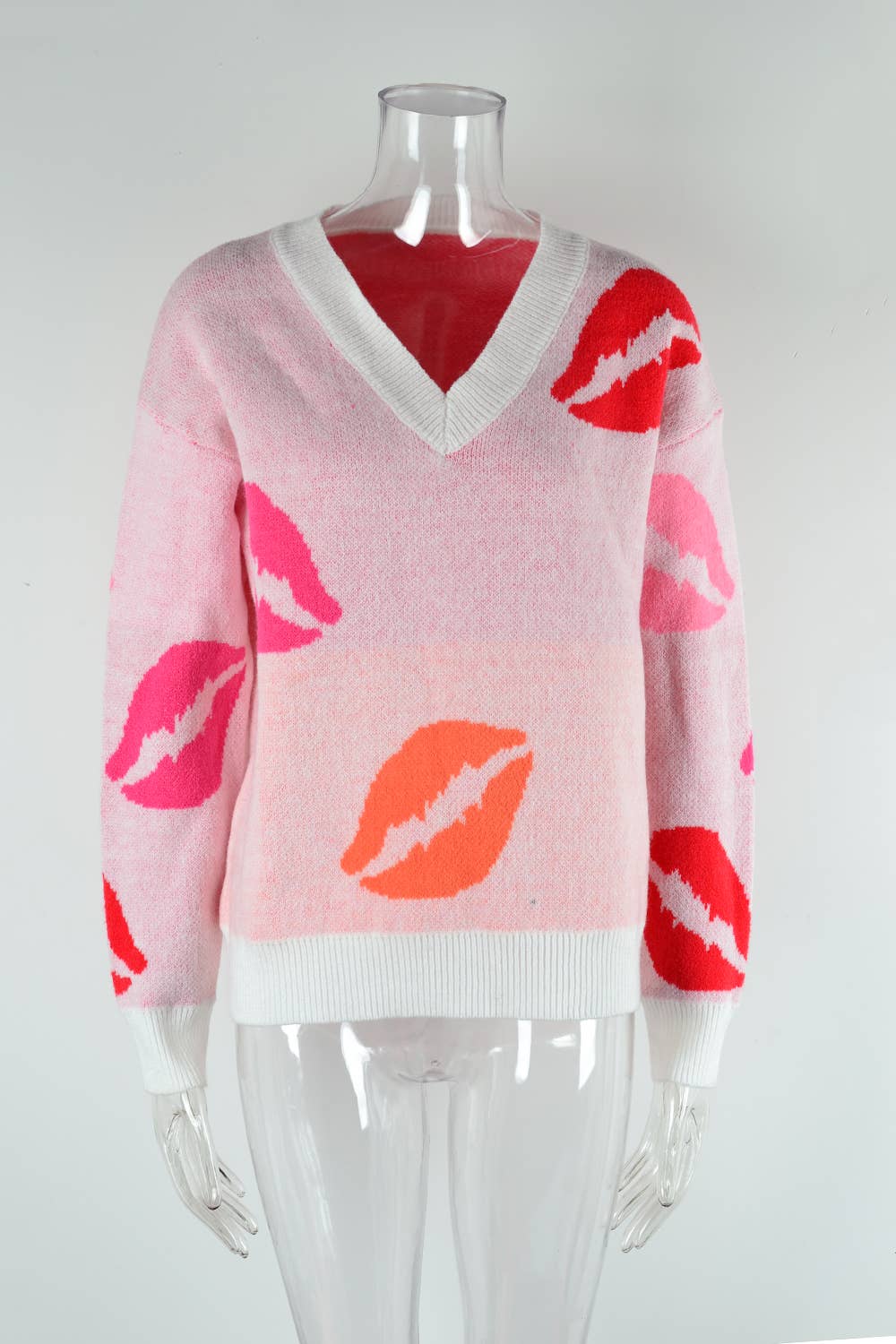 VALENTINE'S DAY SWEATER V-NECK KNIT JUMPER