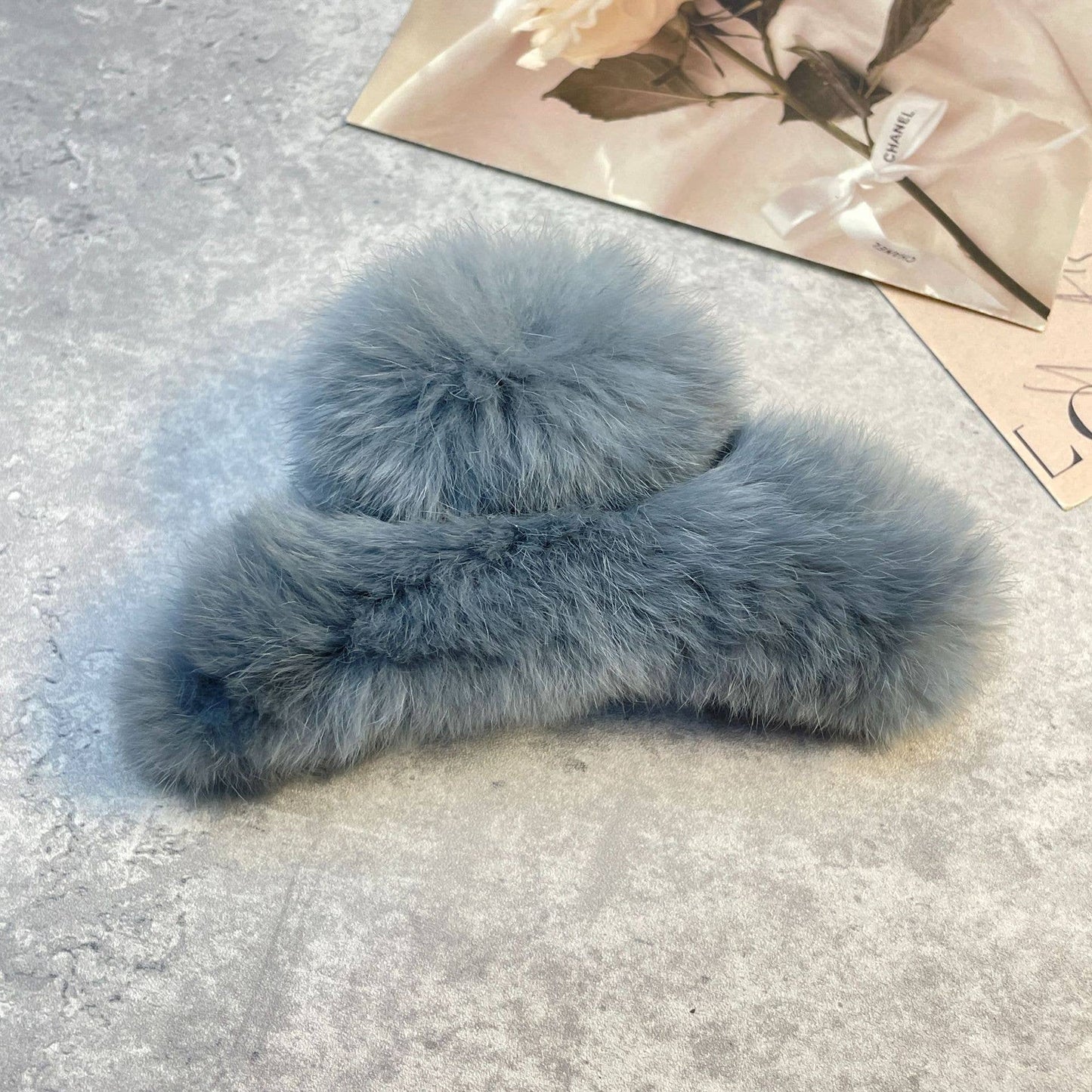 Rex Rabbit Fur Claws - Elegant Mixed Color Clips