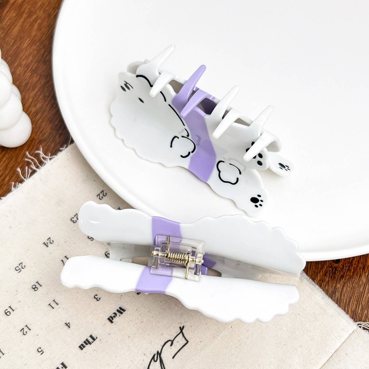 CUTE BICHON FRISE DOG HAIR CLIP