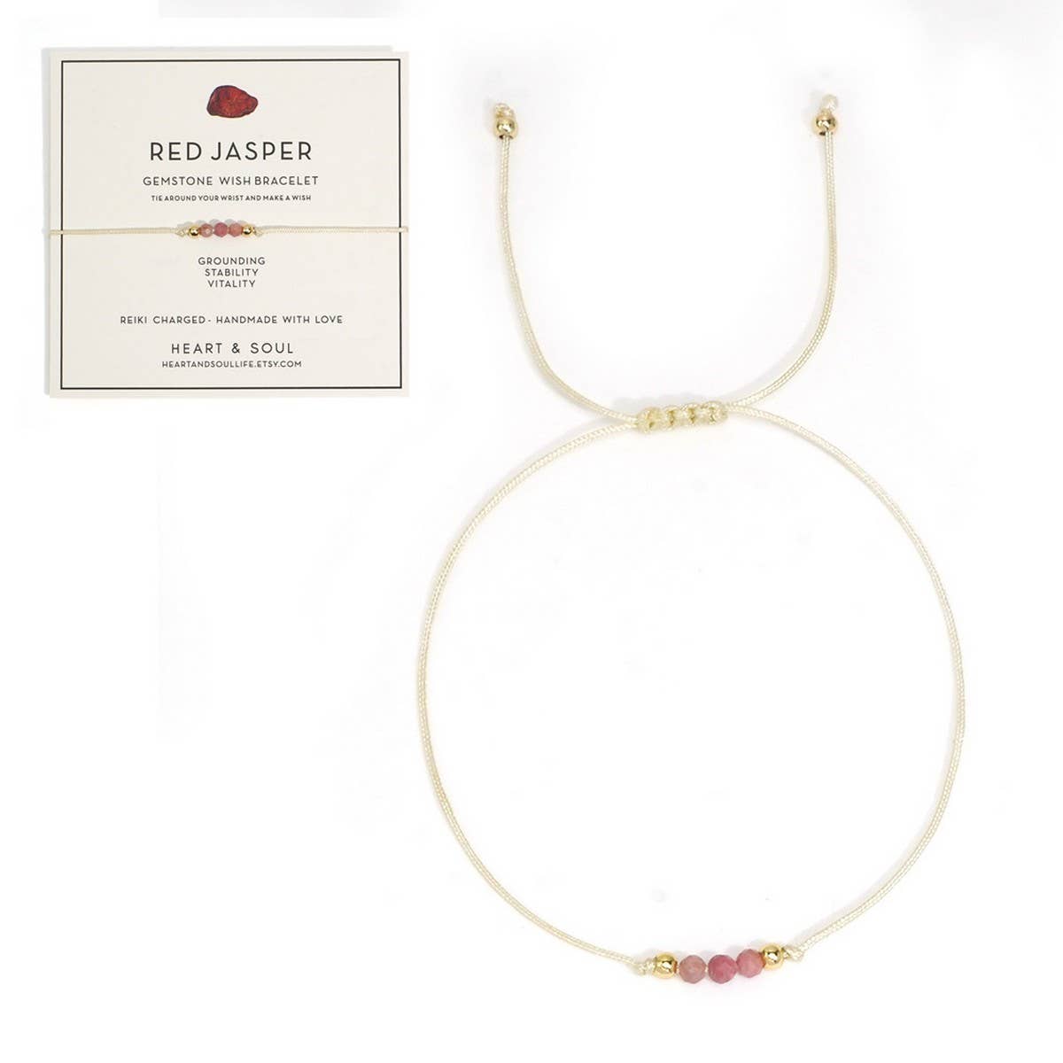 NATURAL STONE COPPER BEADS HANDMADE BEADED BRACELET