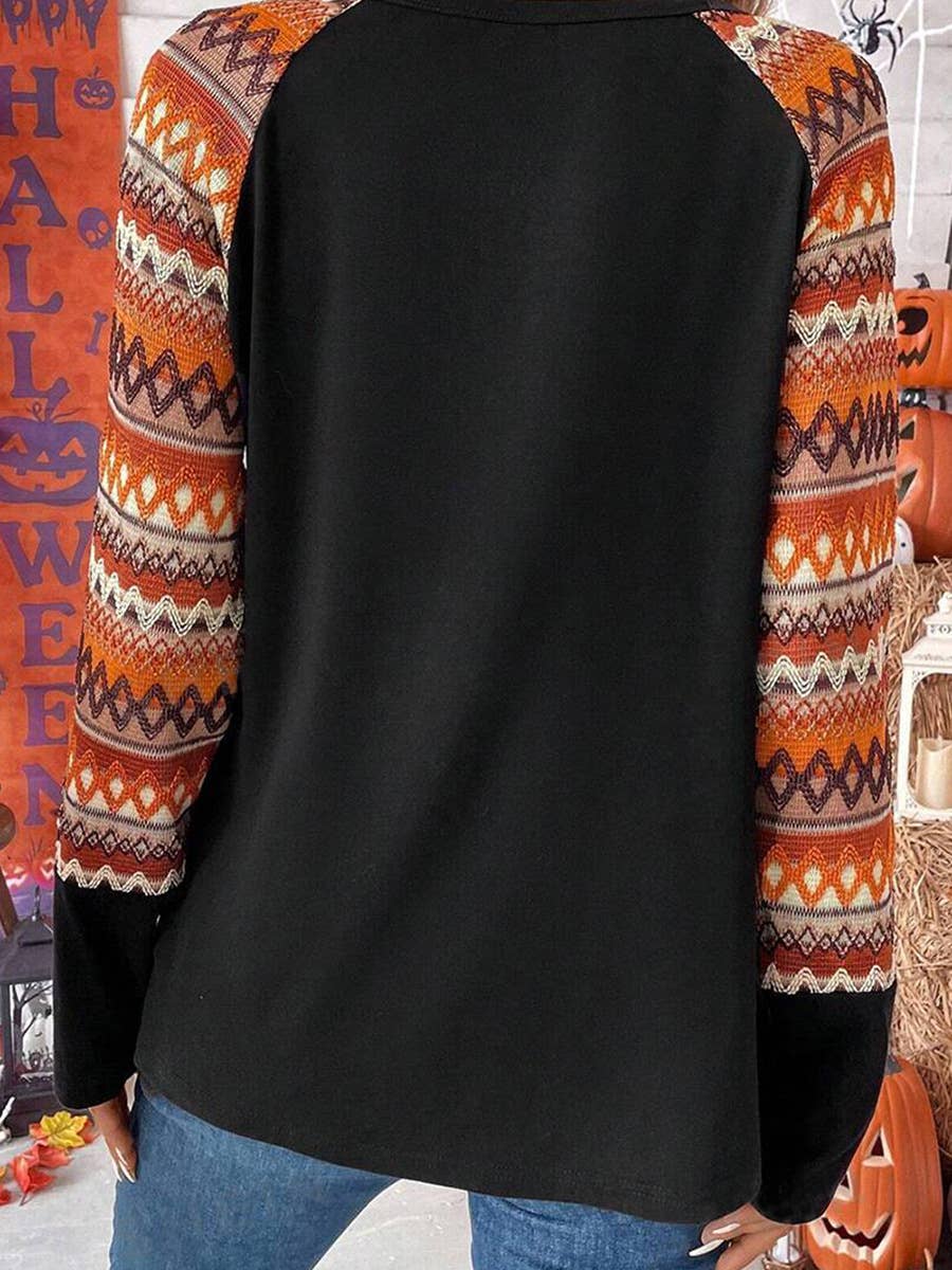 ROUND NECK THIN CASUAL PRINT SHOULDER GUARD