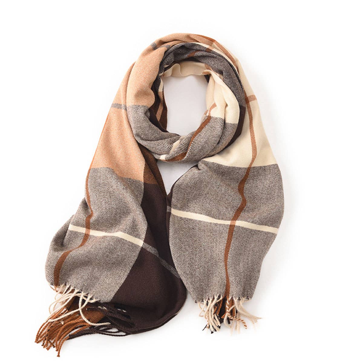 Dopamine color matching cashmere scarf - warm