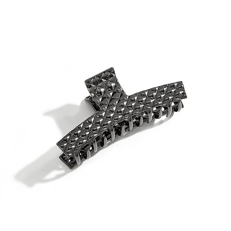 Geometric dark elegant metal clipper hair clips