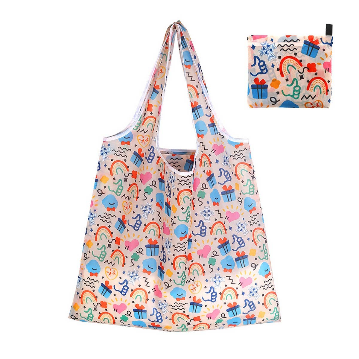 LARGE CAPACITY PRINTED FOLDABLE SHOPPING BAG_CWAB3475