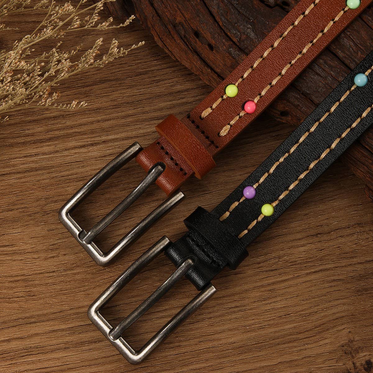 ETHNIC STYLE HANDMADE STRING COLORFUL BEAD BELT_CWMM3950