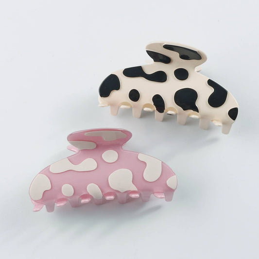 CWAHA1308_SWEET SPECKLED MILK STRIPES HAIR CLAW CLIP