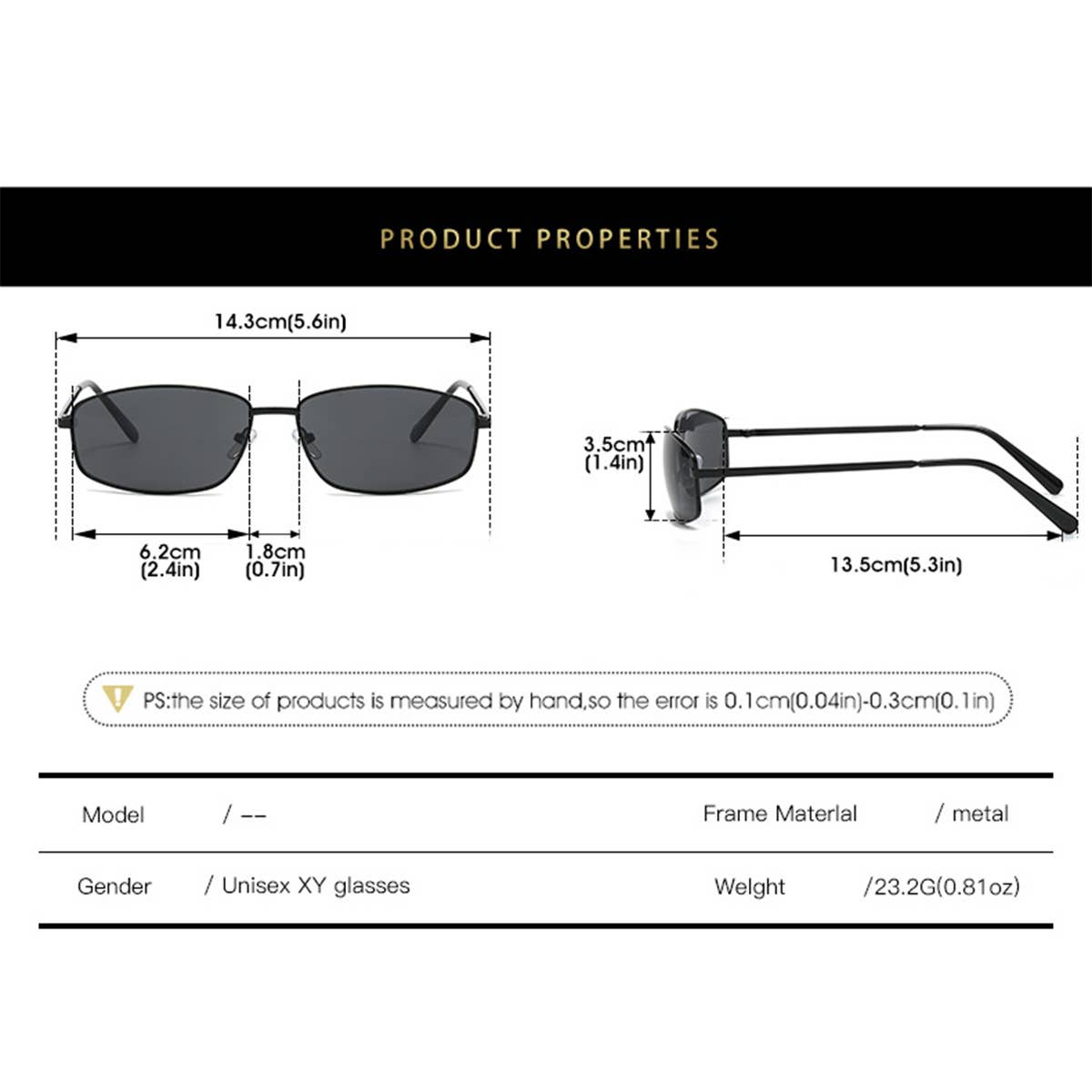 SMALL FRAME RETRO UV PROTECTION SUNGLASSES_CWASG0517