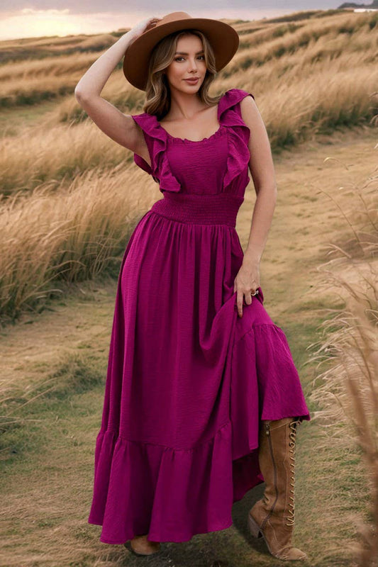 CWDMD6138_SOLID OFF-SHOULDER ONE-SHOULDER DRESS