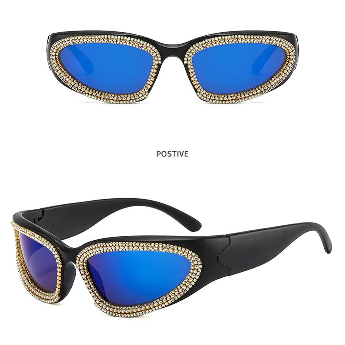 SPORTS STYLEPUNK CATEYE DIAMOND SUNGLASSES GOGGLES_CWASG0873