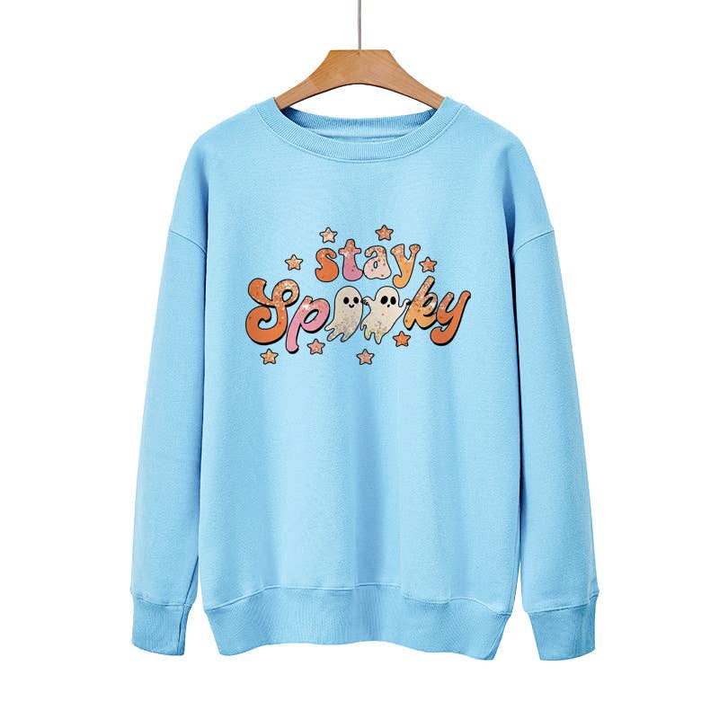 Ghost Stay Spooky Printed Thin Hoodie