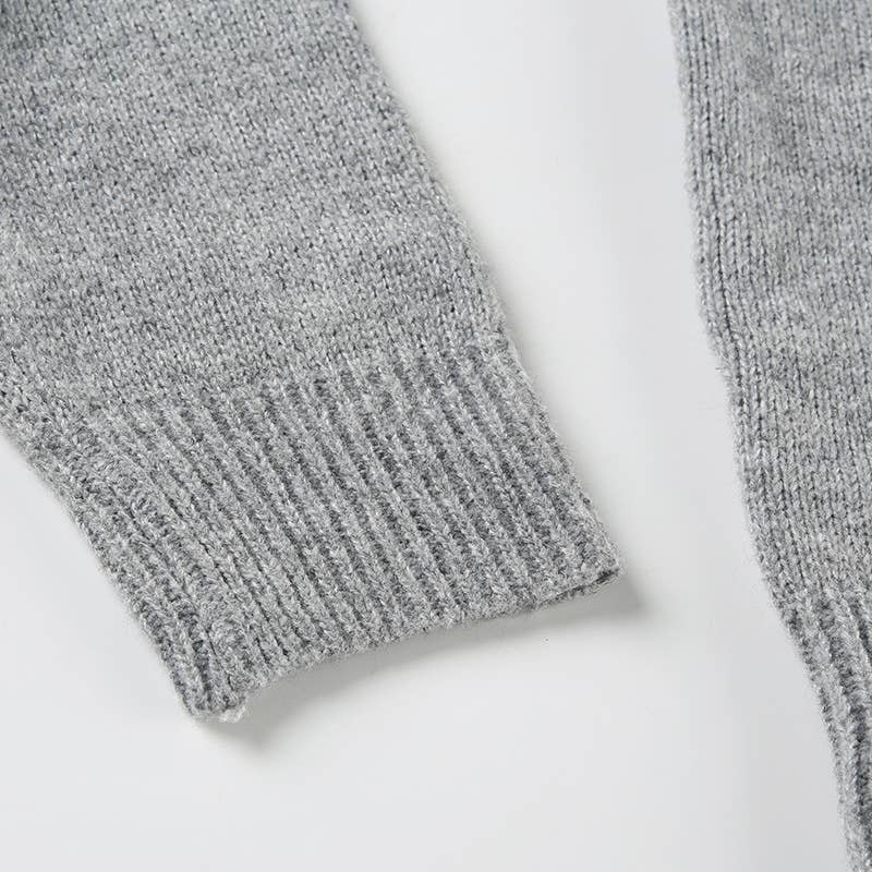 Girly Style Twist Solid Color Sweater