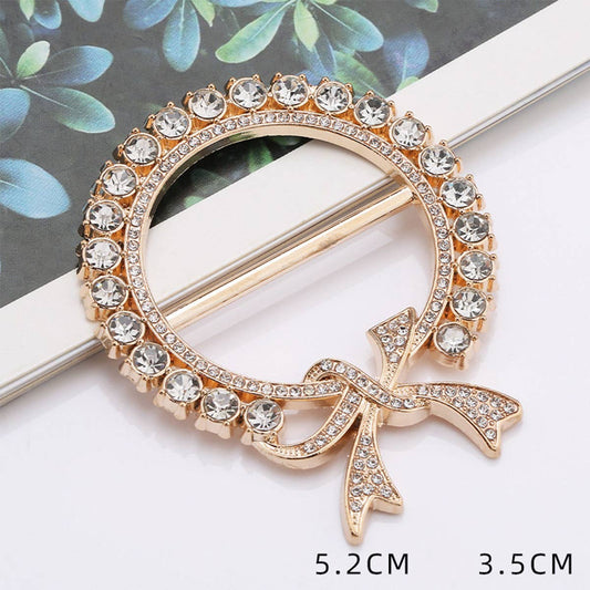 RING WITH BOW AND DIAMONDS SCARF RING WOMEN