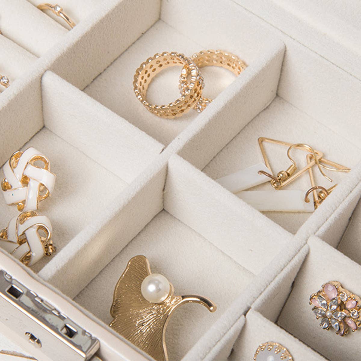 SOLID COLOR JEWELRY RING EARRING JEWELRY BOX_CWMM1682