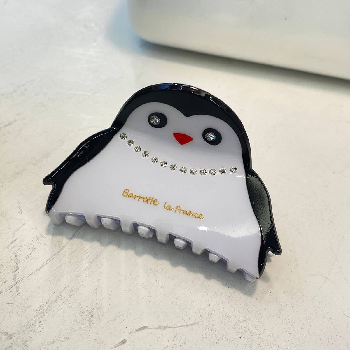 FASHIONABLE WHITE SWAN ACETIC ACID HAIR CLIP_CWAHA0549