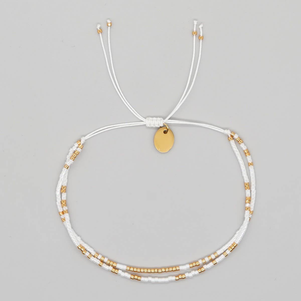 DOUBLE-LAYER RICE BEAD HAND-WOVEN BEADED BRACELET