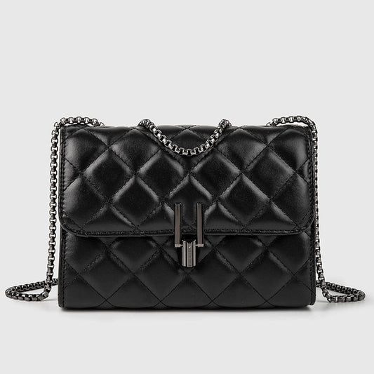 DIAMOND CHECKERED CHAIN BAG SHOULDER BAG_CUAB0166