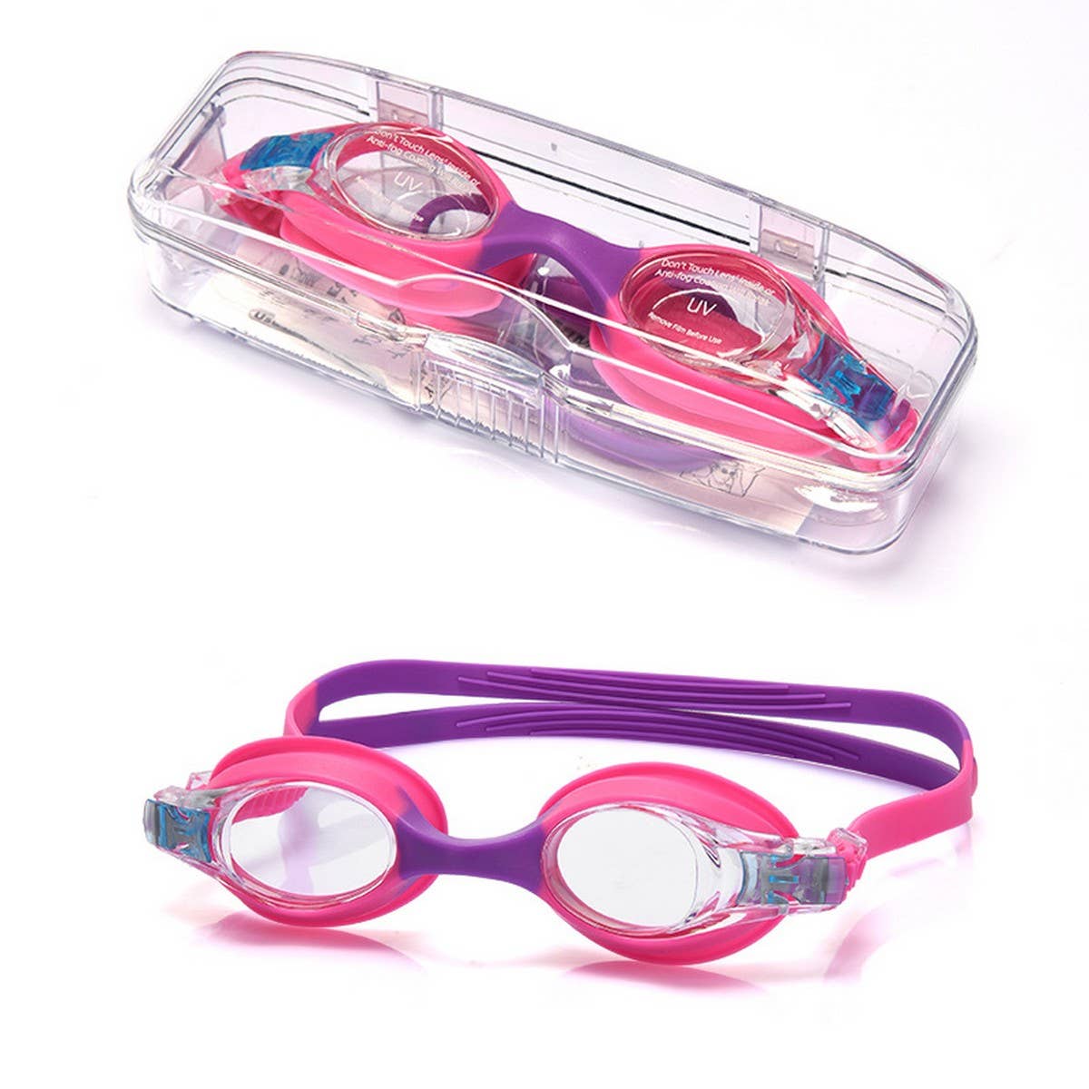 Kids Swim Goggles, HD Anti-Fog Silicone Design