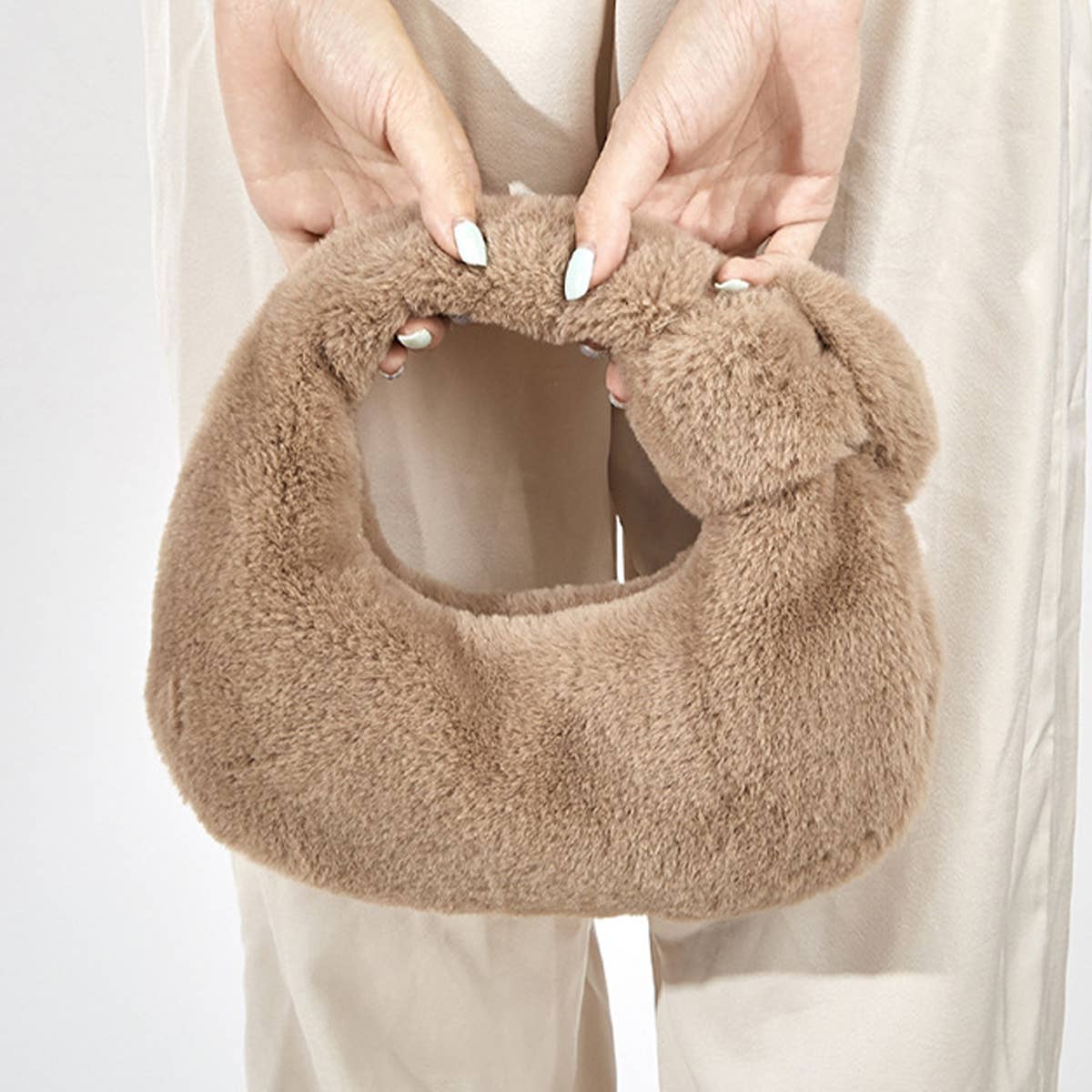 SIMPLE SOLID COLOR MAKEUP BAG DUMPLING BAG_CWAB1434