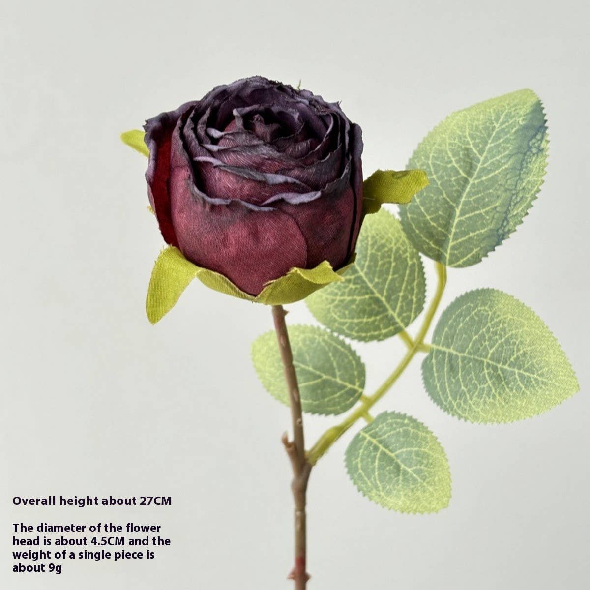 Vintage Single Head Rose Bouquet with Burnt Edges