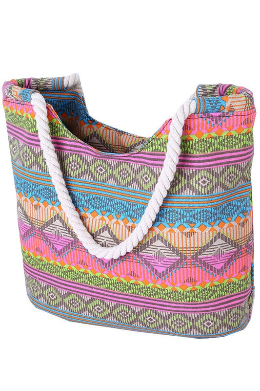TRENDY PATTERNED FASHION LIGHT BEACH BAGS_CWAB283