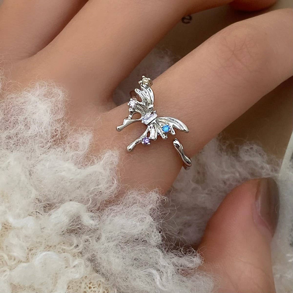 IRREGULAR EXQUISITE BUTTERFLY OPEN RING FOR WOMEN