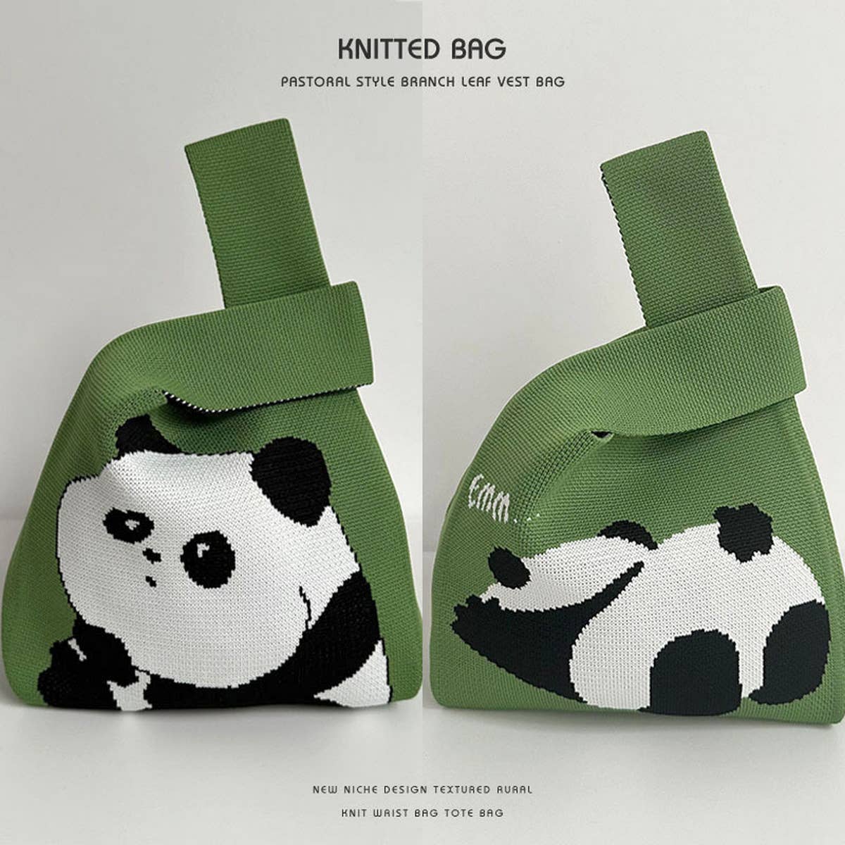 CARTOON PANDA 2024 NEW KNITTED HANDBAG_CWAB2385