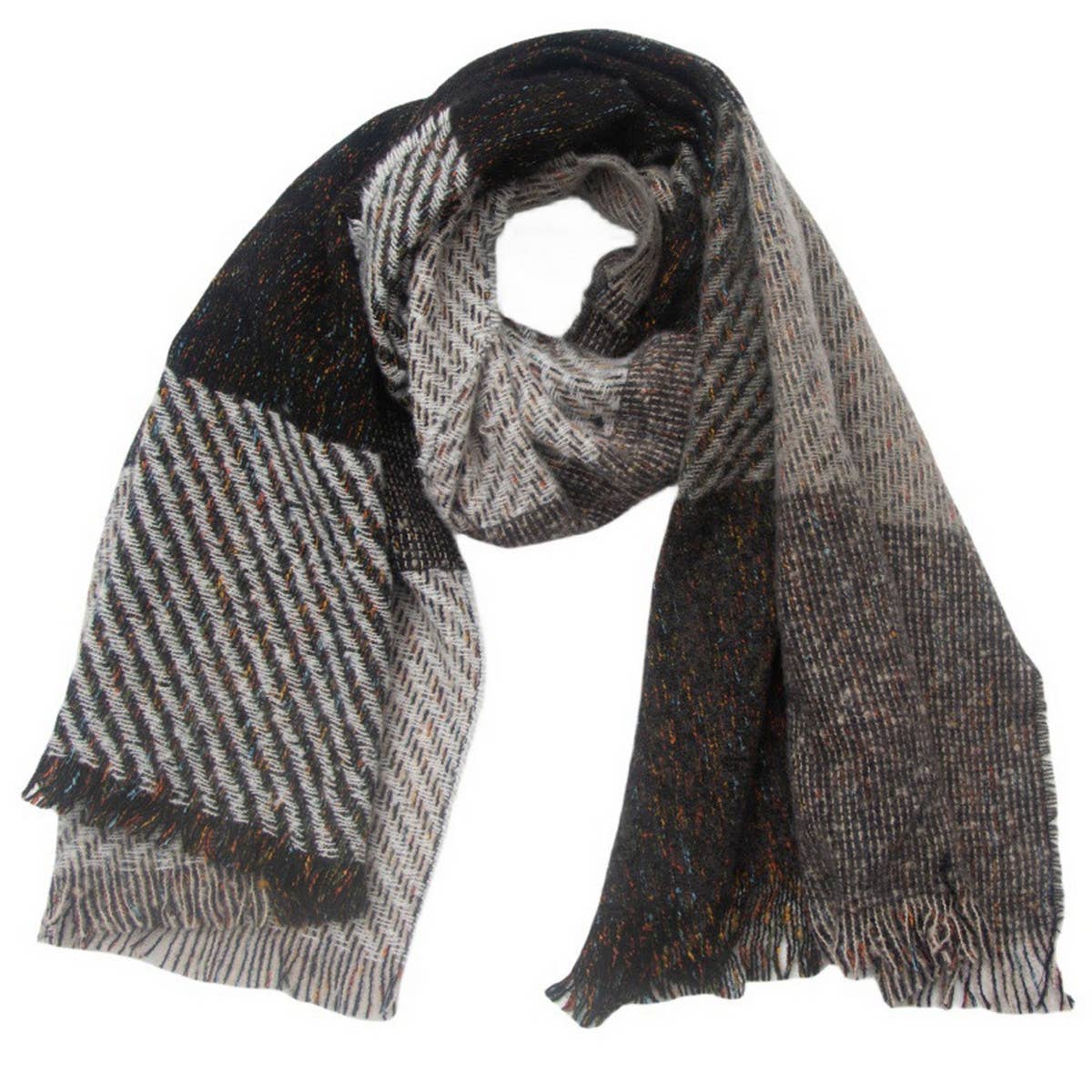 Large Plaid Scarf ? Unisex Winter Wrap Shawl