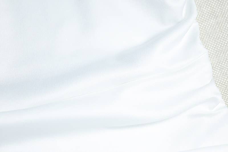 Solid-color off-the-shoulder high-slit dress