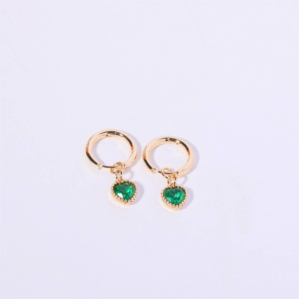 Fashion Heart Zodiac Birthstone Earrings Luxury_CWAJE5093