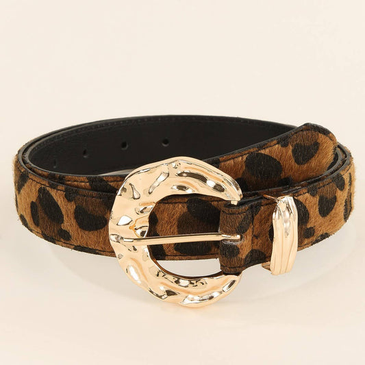 FASHION BELT LEOPARD SNAKE PRINT BELT_CWMM3933