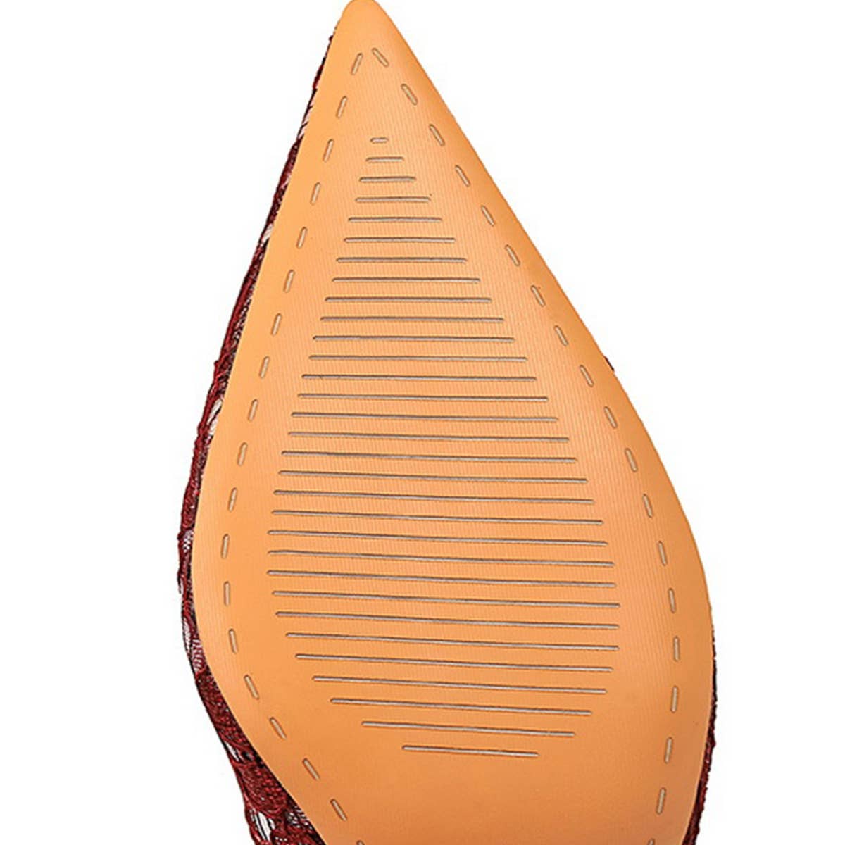 WOMEN MESH HOLLOW LACE POINTED TOE HIGH HEELS