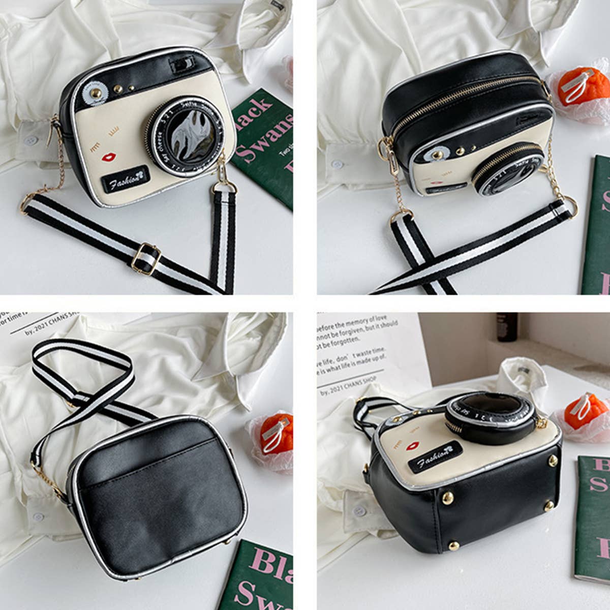 CAMERA-SHAPED SHOULDER BAG_CWAB1001