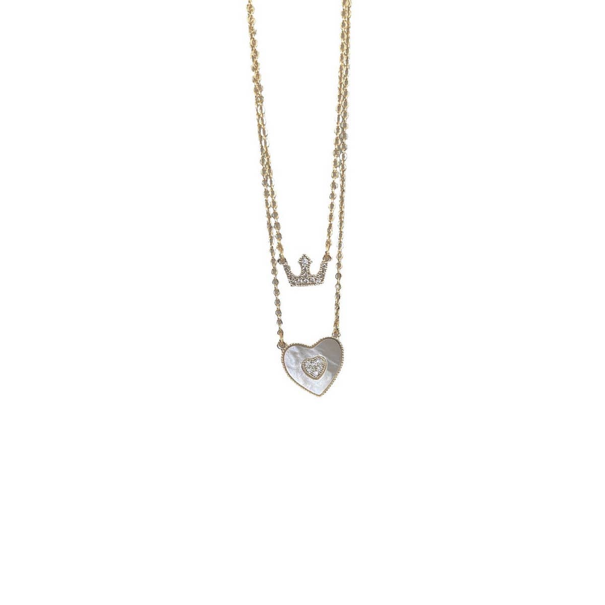 DOUBLE LAYER LOVE SHELL NECKLACE