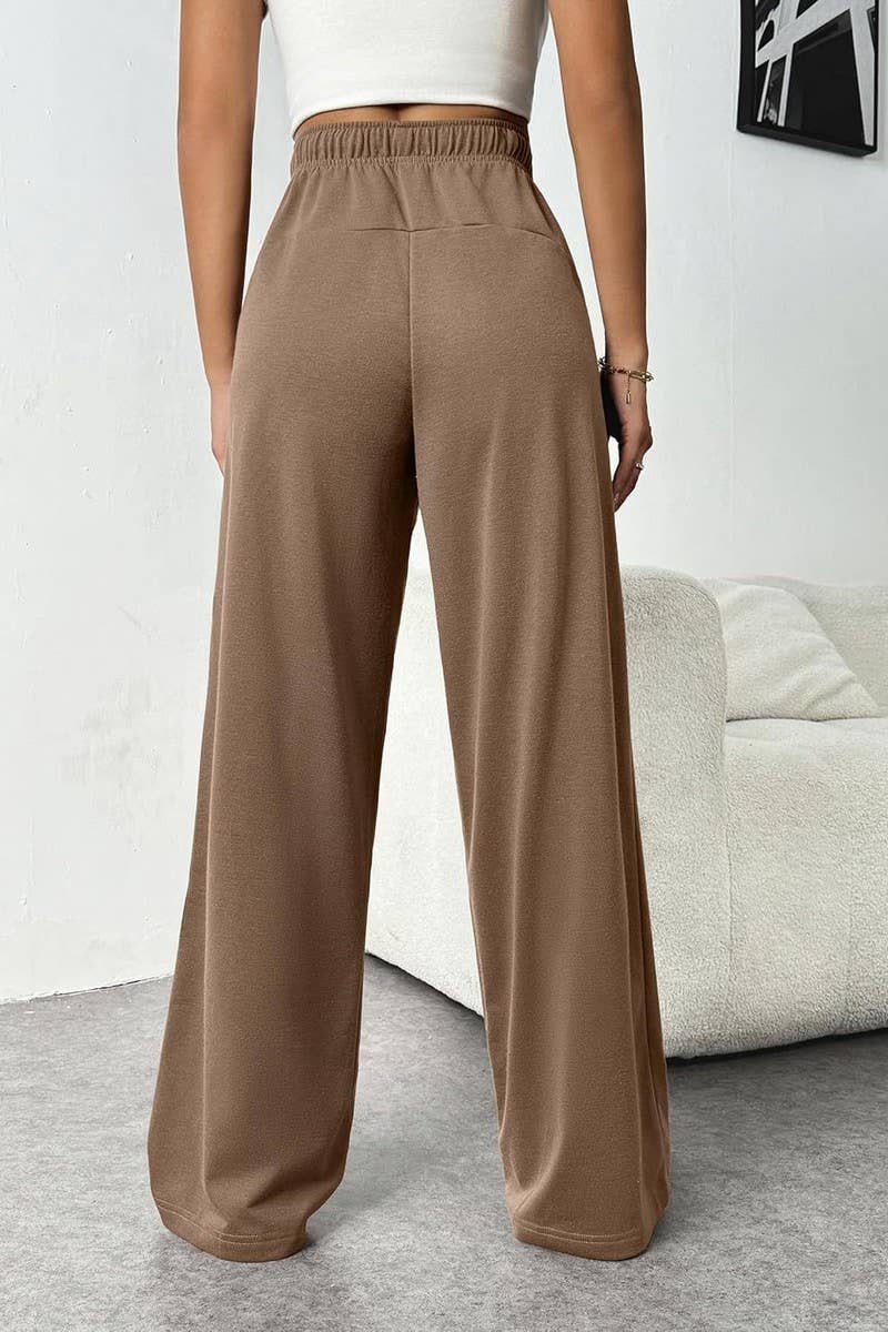 CWBLP1859_HIGH-RISE DRAWSTRING LOOSE WIDE-LEG SWEATPANTS
