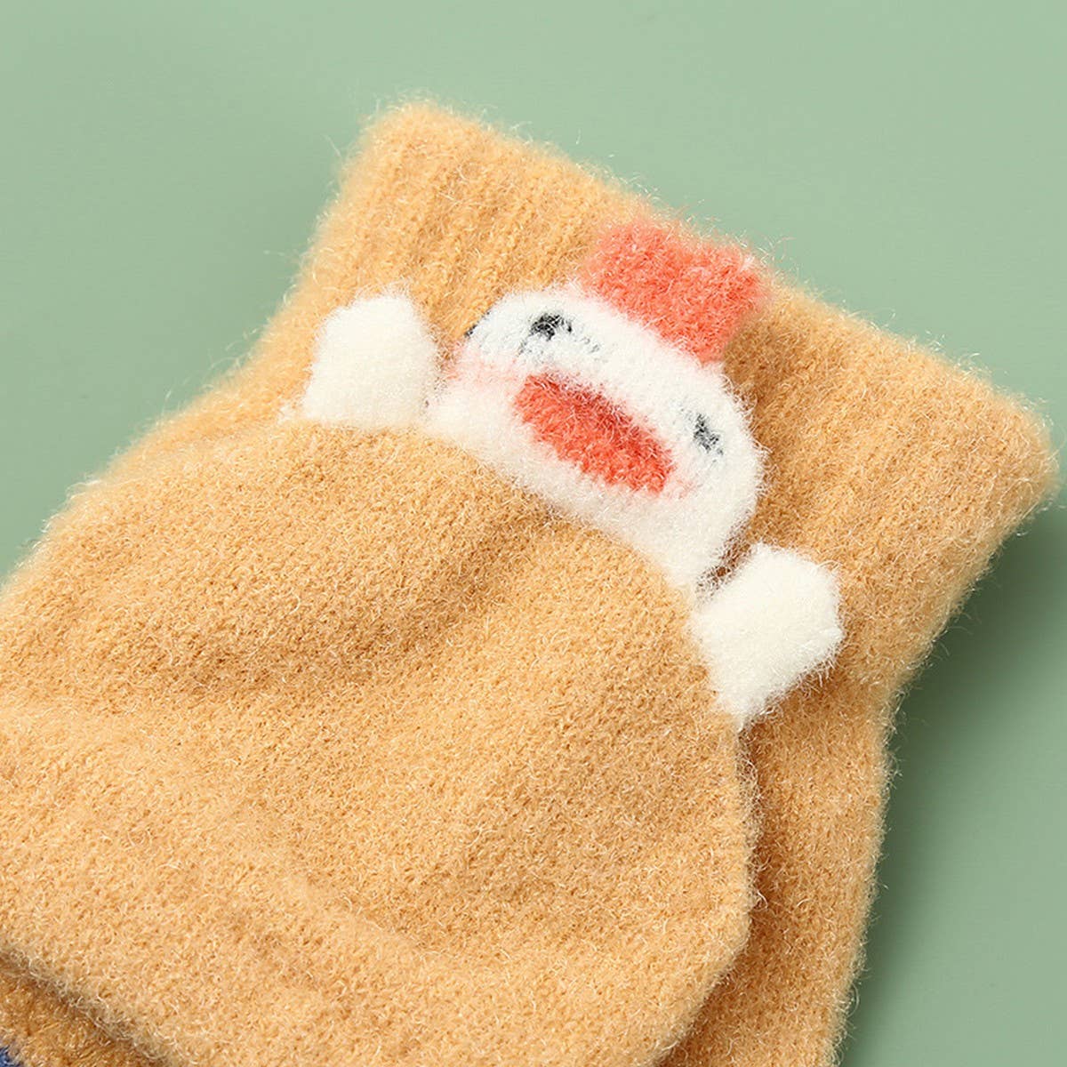 CHILDREN'S HALF-FINGER SKI WARM WINTER GLOVES_CWAG0165