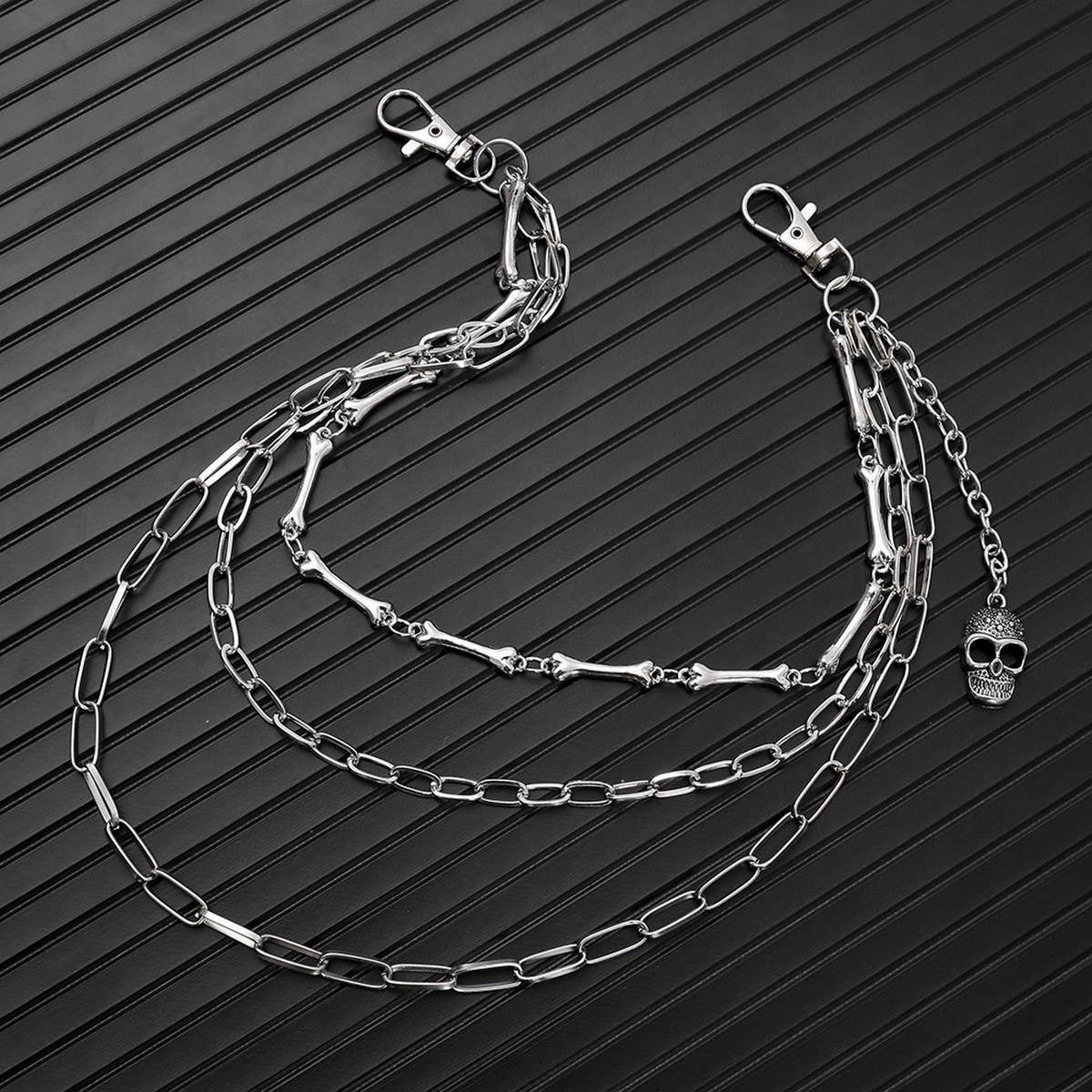 PERSONALIZED MULTI-LAYERED DENIM METAL CHAIN_CWMM4887