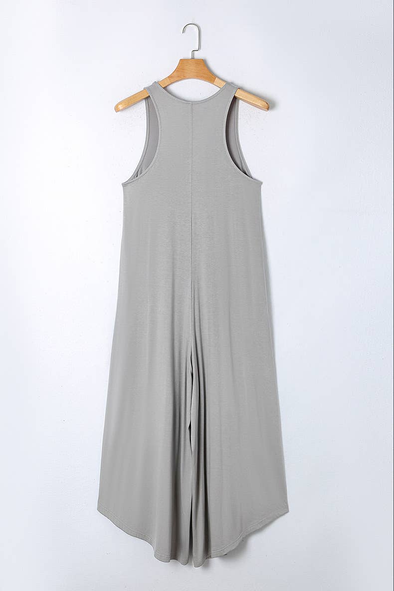 Simple wind multi-pocket straight strap pants