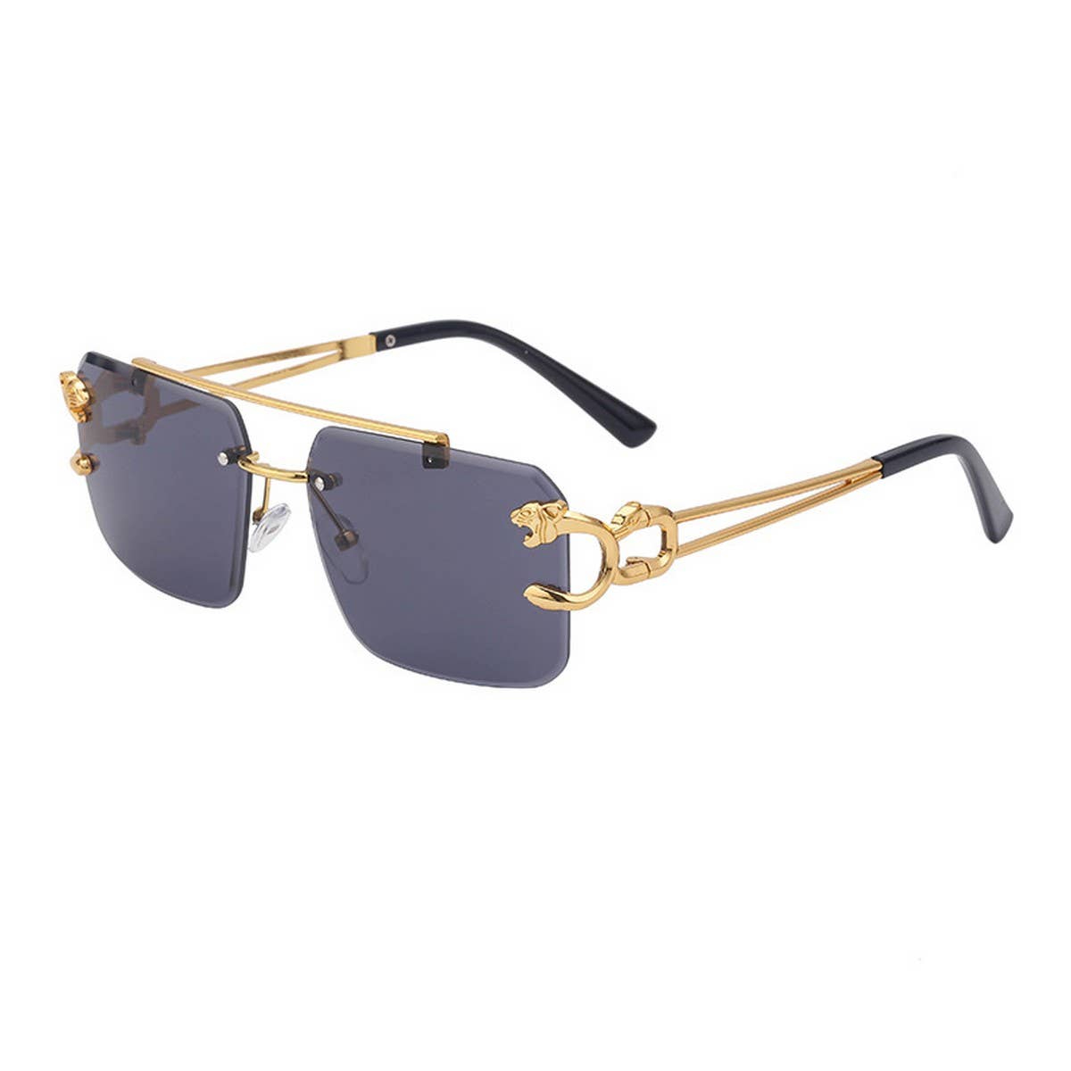 FASHION LEOPARD FRAMELESS TRIMMED SUNGLASSES_CWASG0618