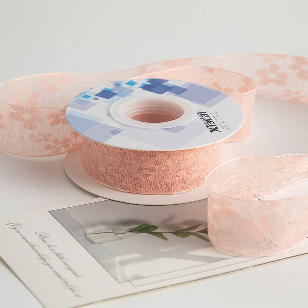 WATER RIPPLE HOLLOW JACQUARD EMBROIDERY RIBBON