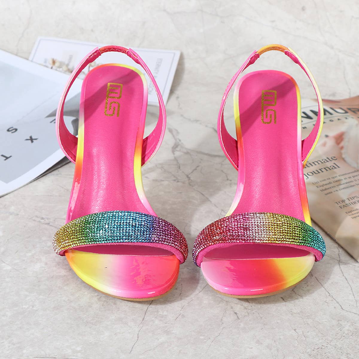 VERSATILE STILETTO COLORFUL FASHION SANDALS