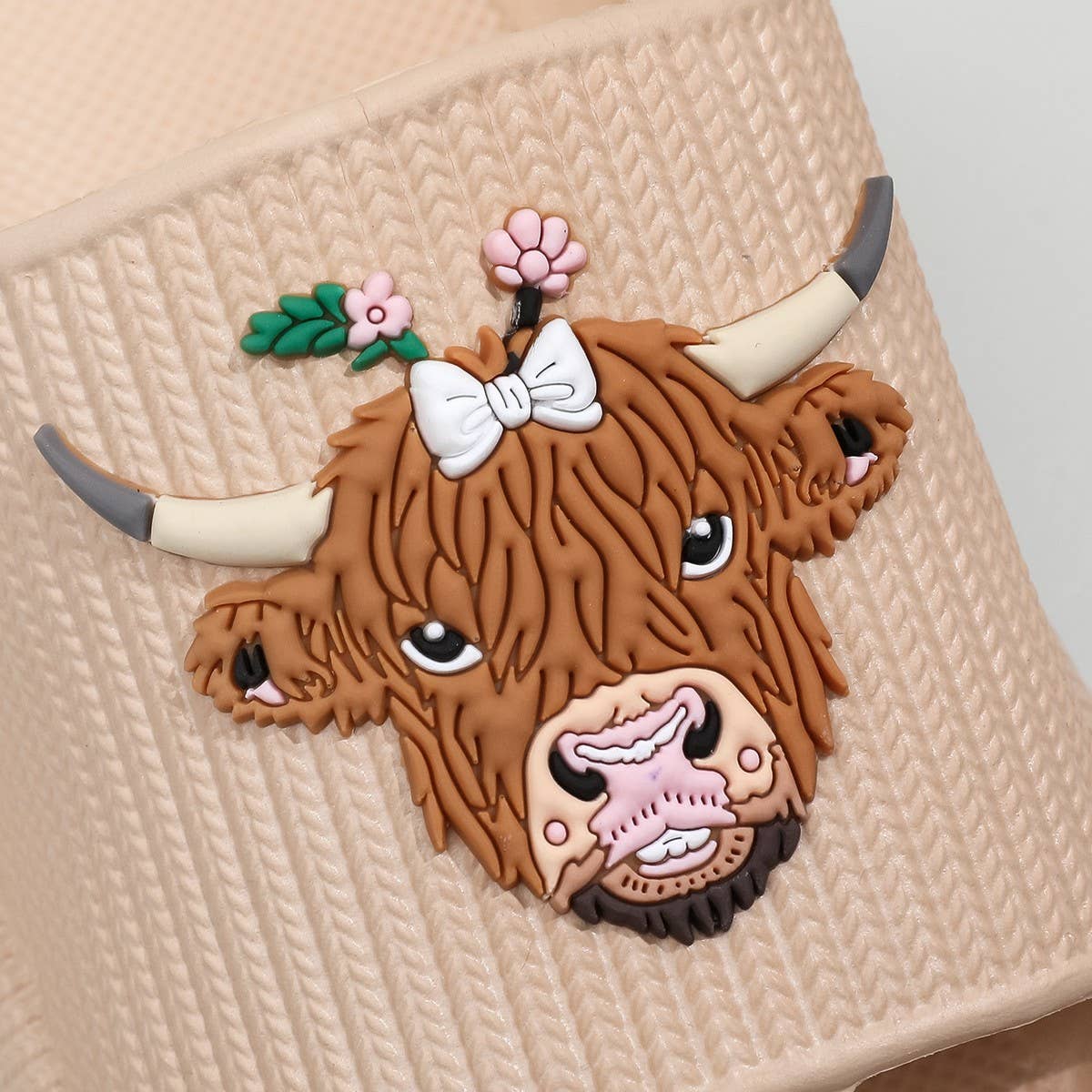 Highland Cow EVA Slides Women Summer Sandals_CWSHF00228