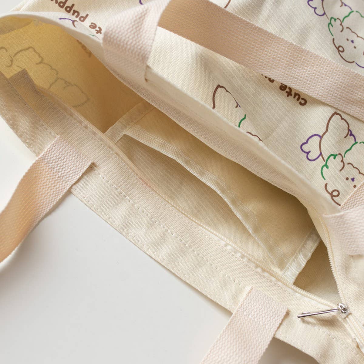 Cute Cartoon Canvas Tote Bag for Girls, Large_CWAB5659