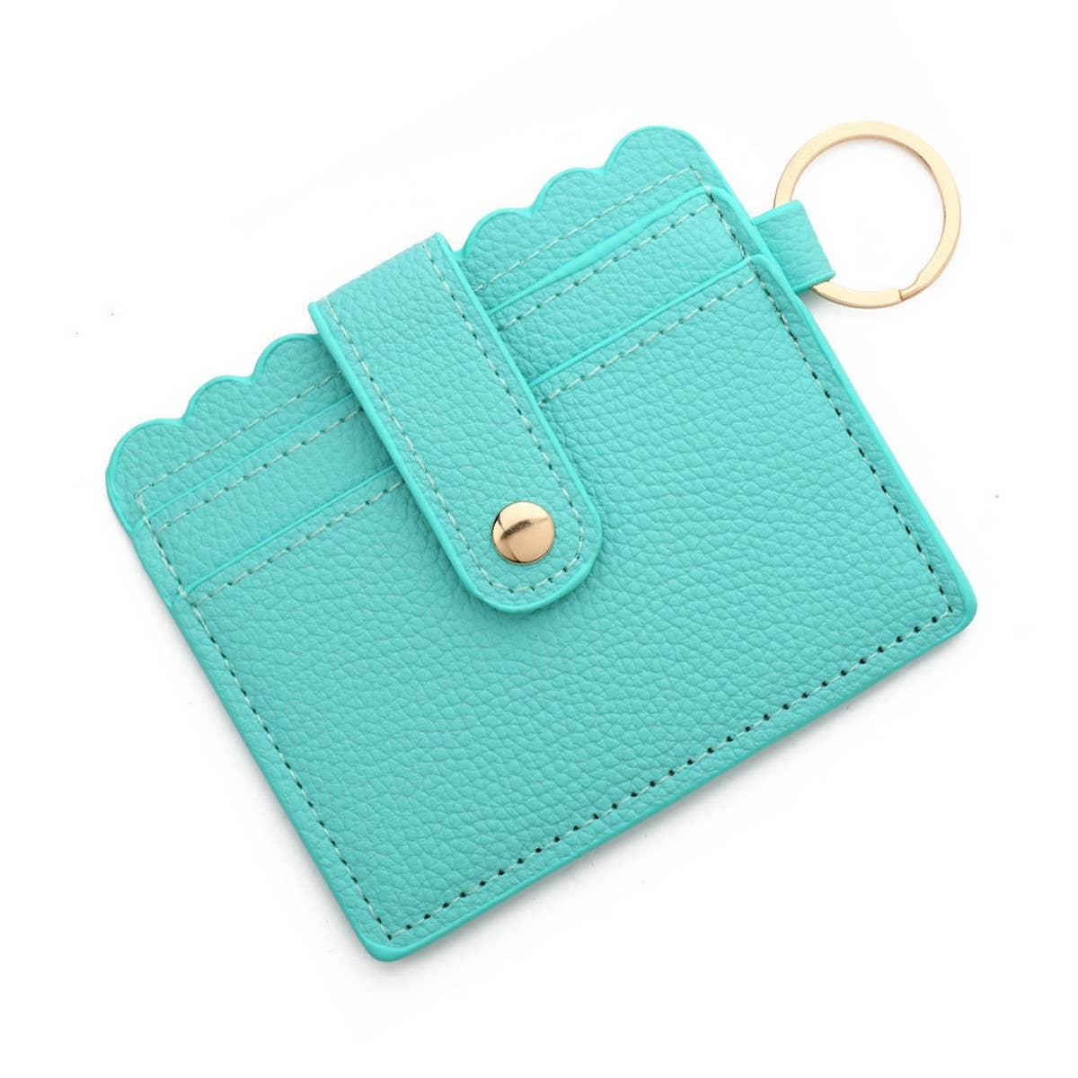 Multi-Card PU Wallet with Keychain & Coin Pocket_CWAB4937